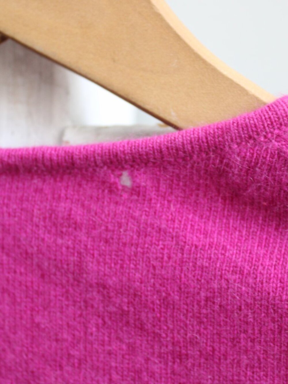 Ballantyne 100% Cashmere Purple Short Sleeve Round Neck Pullover Sweater Size 2 - Picture 5 of 5